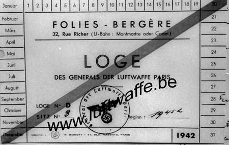 F-75000 Paris. 1942. Carte des Folies Bergères (WL148)