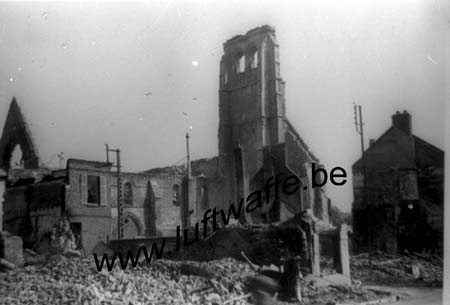 F-Nord de la France. Une église détruite en mai 40 (WH3)
